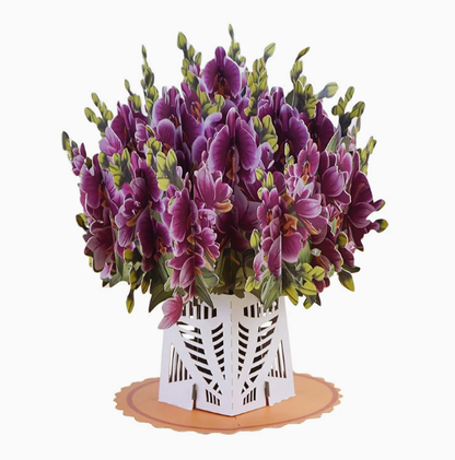 3D Pop-Up Flower Bouquet Greeting Card