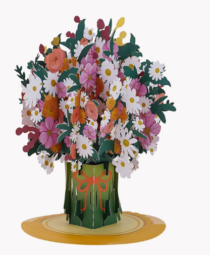 3D Pop-Up Flower Bouquet Greeting Card