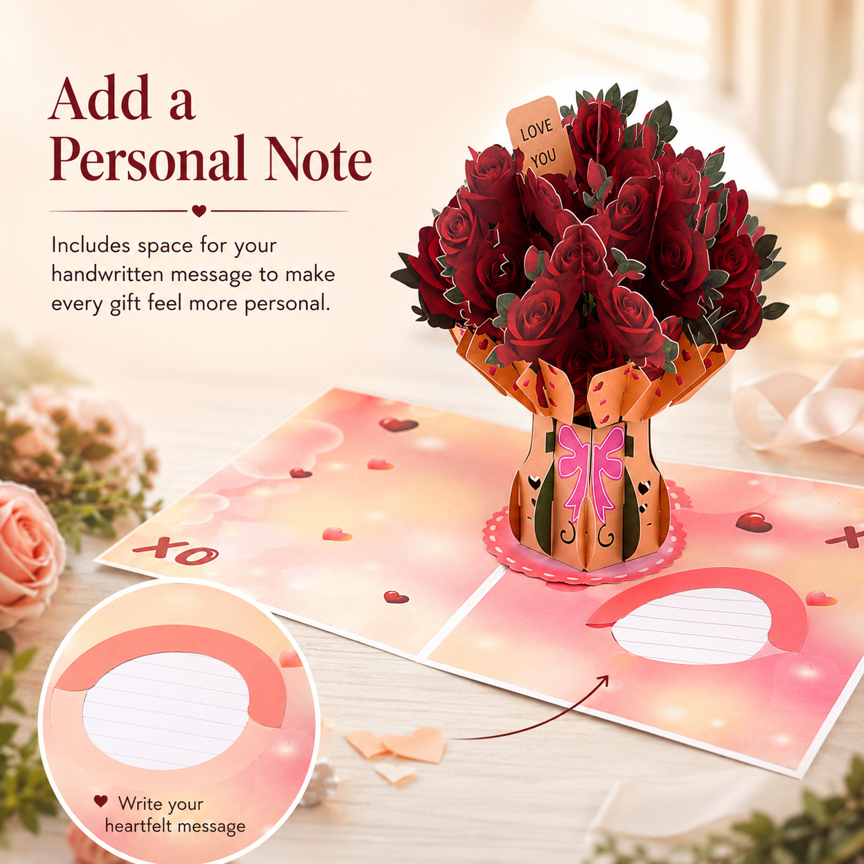 3D Pop-Up Flower Bouquet Greeting Card