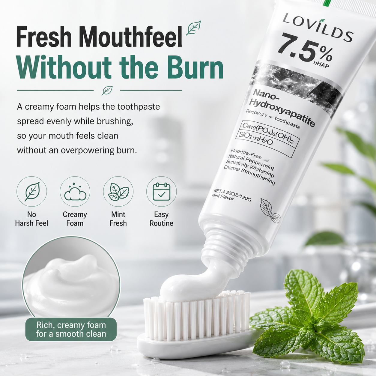 Daily Mineral Toothpaste with 7.5% nHAP