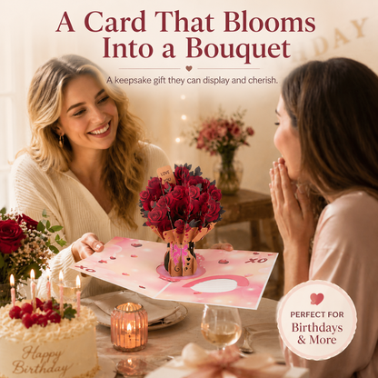 3D Pop-Up Flower Bouquet Greeting Card